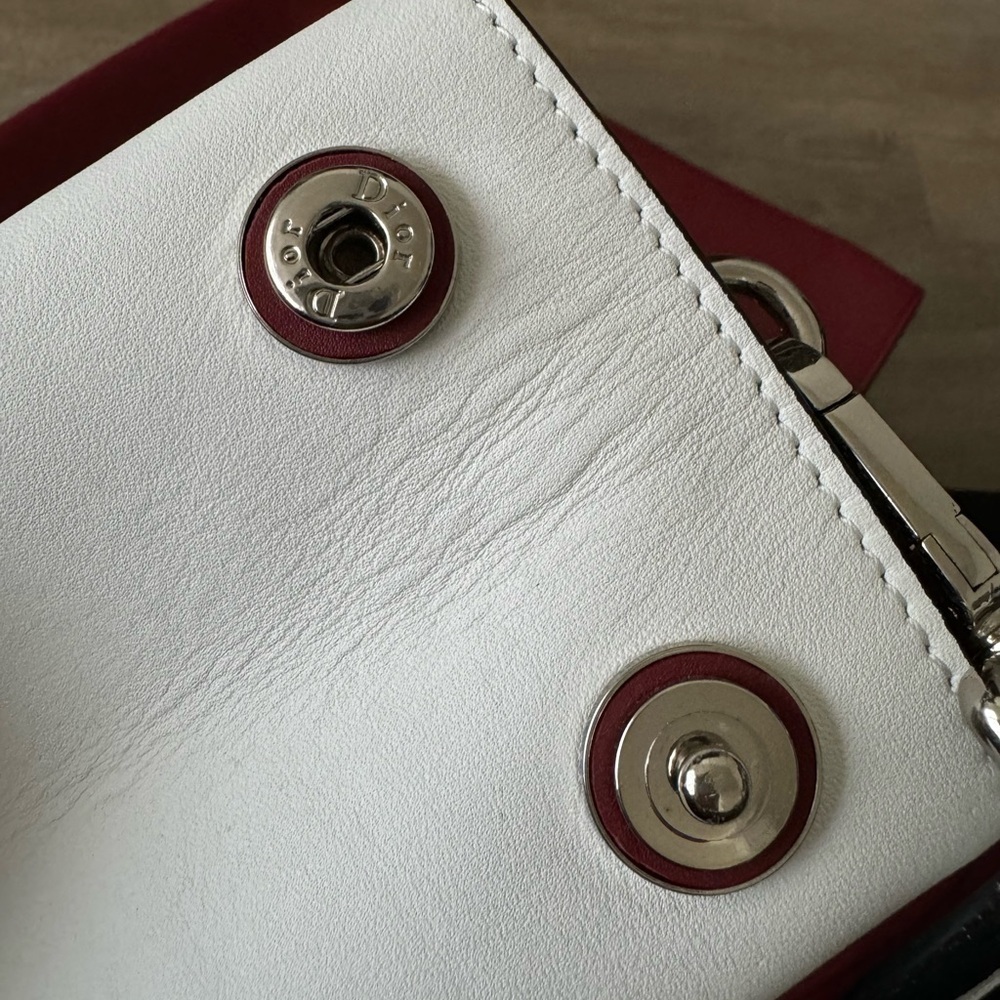 Christian Dior Diorissimo multicolor bag Red White Cream RARE authentic - Picture 9 of 12